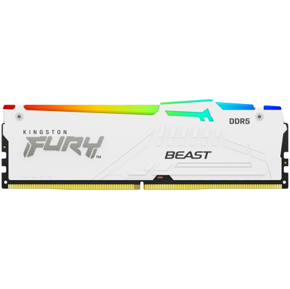 Kingston 32GB 6000MT/s DDR5 CL30 DIMM (Kit of 2) FURY Beast White RGB EXPO, EAN: 740617343311