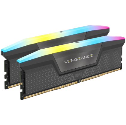 CORSAIR VENGEANCE RGB DDR5 32GB (2x16GB) DDR5 6000 CL36-44-44-96 1.4V AMD EXPO Memory - Grey,  0840006679653