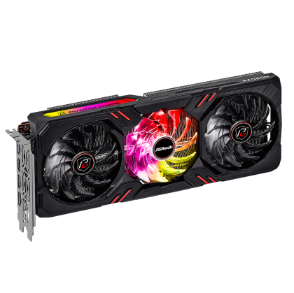 ASROCK Video Card AMD Radeon RX7600 Phantom Gaming 8GB OC, GDDR6, 128-bit, 3 x DisplayPort™ 2.1, 1 x HDMI™ 2.1, 3 x 8-pin Power Connectors, Recommended PSU 600W