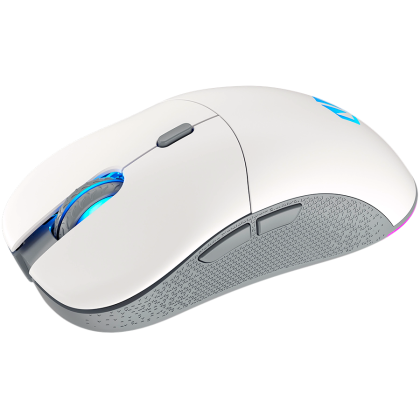 Endorfy GEM Plus Wireless Onyx White Gaming Mouse, PIXART PAW3395 Optical Gaming Sensor, 26000DPI, 74G Lightweight design, KAILH GM 8.0 Switches, 1.6M Paracord Cable, PTFE Skates, ARGB lights, 2 Year Warranty