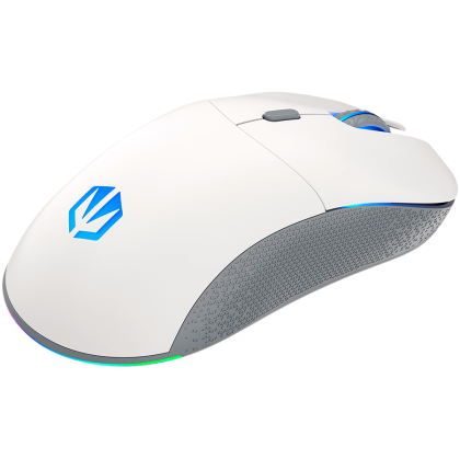 Endorfy GEM Plus Wireless Onyx White Gaming Mouse, PIXART PAW3395 Optical Gaming Sensor, 26000DPI, 74G Lightweight design, KAILH GM 8.0 Switches, 1.6M Paracord Cable, PTFE Skates, ARGB lights, 2 Year Warranty