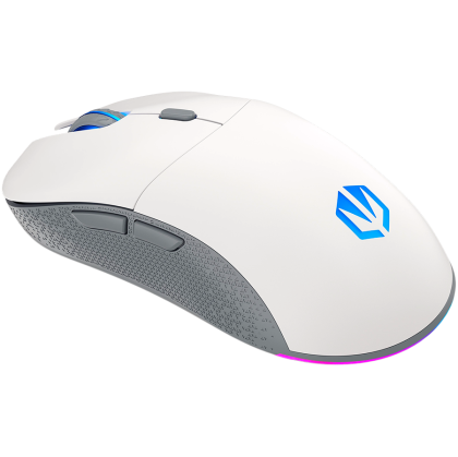 Endorfy GEM Plus Wireless Onyx White Gaming Mouse, PIXART PAW3395 Optical Gaming Sensor, 26000DPI, 74G Lightweight design, KAILH GM 8.0 Switches, 1.6M Paracord Cable, PTFE Skates, ARGB lights, 2 Year Warranty