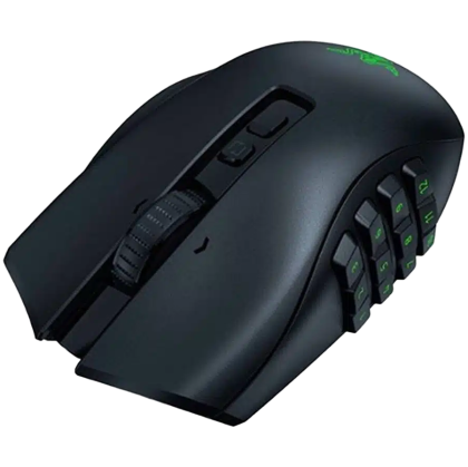 Razer Naga V2 Pro, Wireless Gaming Mouse, True 30000 dpi, Focus Pro 30K Optical Sensor, Gen-3 Optical Mouse Switches, 10/14/20 programmable buttons, Razer Speedflex Cable USB Type C, 90-million Clicks