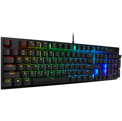 Corsair K60 RGB PRO Mechanical Gaming Keyboard, Backlit RGB LED, CHERRY VIOLA, Black, EAN:0840006626190