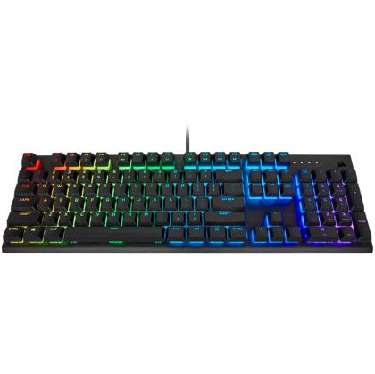 Corsair K60 RGB PRO Mechanical Gaming Keyboard, Backlit RGB LED, CHERRY VIOLA, Black, EAN:0840006626190