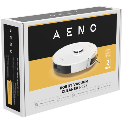 AENO Robot Vacuum Cleaner RC2S: wet & dry cleaning, smart control AENO App, powerful Japanese Nidec motor, turbo mode