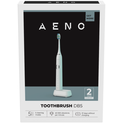 AENO Sonic Electric Toothbrush DB5: White, 5 modes, wireless charging, 46000rpm, 40 days without charging, IPX7