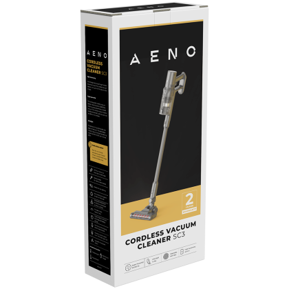 AENO Cordless vacuum cleaner SC3: electric turbo brush, LED lighted brush, resizable and easy to maneuver, 250W