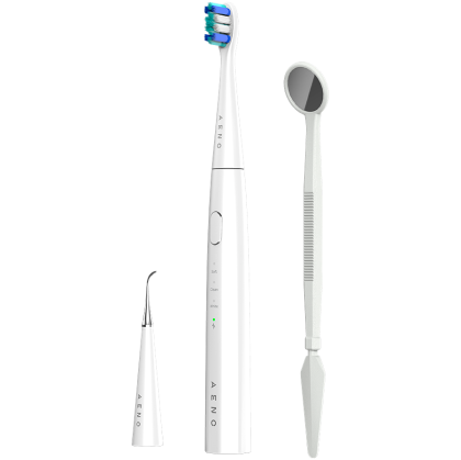 AENO Sonic Electric toothbrush, DB8: White, 3modes, 3 brush heads + 1 cleaning tool, 1 mirror,  30000rpm, 100 days without charging, IPX7