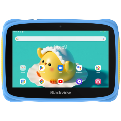 Blackview Tab 3 Kids, Blue, 7-inch HD 1024*600, 7731E Quad-core 1.3GHz, Front 0.3MP; Rear 2MP Camera, 2GB/32GB, 3280mAh battery, Doke 3.0 Go (Android 13), WiFi version, 802.11 b/g/n(2.4GHz), Bluetooth