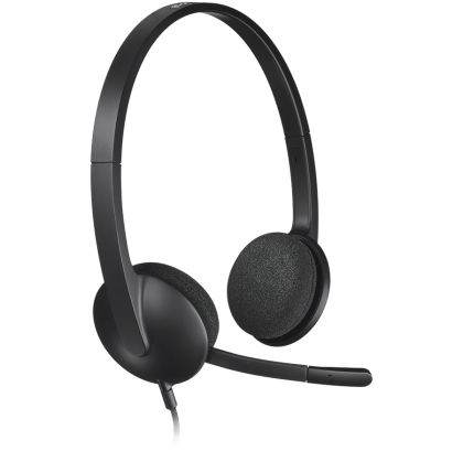 LOGITECH H340 Corded Headset - BLACK - USB