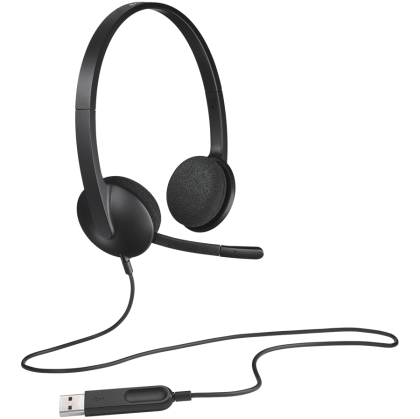 LOGITECH H340 Corded Headset - BLACK - USB