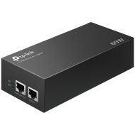 TP-Link TL-POE170S PoE++ Injector Adapter, 1× Gigabit PoE Port, 1× Gigabit Non-PoE Port, 802.3bt/at/af Compliant, 60 W PoE Power, Data and Power Carried over The Same Cable Up to 100 Meters, Steel Case, Pocket Size, Wall and Desktop mount