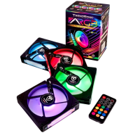 ARGB Fan*4 & ARGB controller & Remote ; Fan : 120 x 25 x 120mm, PWM 4PIN(Male & Female); ARGB 5V 3PIN(Male & Female)Speed: 800-1800RPM(PWM)