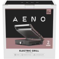 AENO Electric Grill EG2: 2000W, Temperature regulation, Max opening angle -180°, Plate size 290*234mm