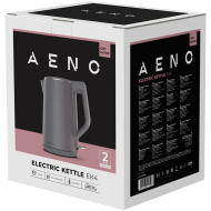 AENO Electric Kettle EK4: 1850-2200W, 1.5L, Strix, Double-walls, Non-heating body, Auto Power Off, Dry tank Protection