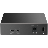 TP-Link LS105LP 5-Port 10/100 Mbps Desktop Switch with 4-Port PoE, 4× 10/100 Mbps PoE Ports, 1× 10/100 Mbps Non-PoE Port, 802.3af, 41 W PoE Power, Desktop Steel Case, Extend Mode for 250m PoE Transmitting, PoE Auto Recovery, Plug and Play