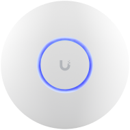 UBIQUITI U6+, WiFi 6, 4 spatial streams, 140 m² (1,500 ft²) coverage, 300+ connected devices, Powered using PoE, GbE uplink.