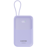 CANYON power bank OnPower 101 built-in cable 10000 mAh PD22.5W Purple