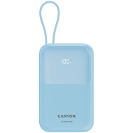 CANYON power bank OnPower 101 built-in cable 10000 mAh PD22.5W Blue