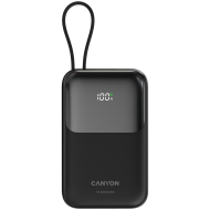 CANYON power bank OnPower 101 built-in cable 10000 mAh PD22.5W Black