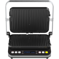 AENO ''Electric Grill EG1: 2000W, 3 heating modes - Upper Grill, Lower Grill, Both Grills  Defrost, Max opening angle -180°, Temperature regulation, Timer, Removable double-sided plates, Plate size 320*220mm''