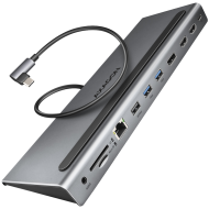 Axagon Multiport USB-C 5Gbps TRIPLE 4K DISPLAY hub HMC-4KX3