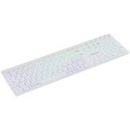 CANYON keyboard HKB-W11 UK/US RGB Dual Mode Wireless White