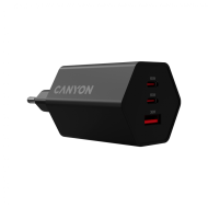 CANYON charger HEXAGON 65 GaN 65W 2xPD 1xQC EU Black