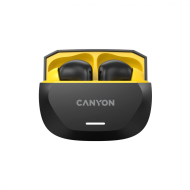 CANYON headset HEXAGON 7 TWS ANC+ENC Wireless Charge Black Yellow