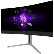 LORGAR 34MP1, UWQHD MiniLED Gaming Monitor Pro, 34'' (3440*1440) VA curved monitor, black/milky grey