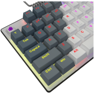 LORGAR Azar 514TKL, Wired RGB mechanical gaming keyboard, white, EN layout