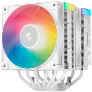 DeepCool AG620 WH ARGB V2, CPU Air Cooler, 2x120mm ARGB PWM Fan, Core Touch Technology 2.0, 6 Heatpipes, White, LGA1851/1700/1200/115x, AMD AM5/AM4, 129x136x161 mm(LxWxH), 2Y, R-AG620-WHAMMN-GJD