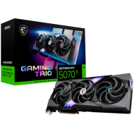 MSI Video Card Nvidia GeForce RTX 5070 TI 16G GAMING TRIO OC, 16GB GDDR7, 256bit, Effective Memory Clock: 28000MHz, Boost: 2580 MHz, 8960 CUDA Cores, PCIe 5.0, 3x DP 2.1b, HDMI 2.1b, Triple Fan, 1x16pin, 750W Recommended PSU, 3Y