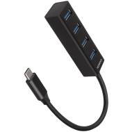 AXAGON HUE-M1C 4x USB3.2 Gen 1 MINI hub, metal, 20cm USB-C cable