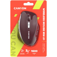 CANYON mouse MW-21 BlueLED 7buttons Wireless Burgundy Red