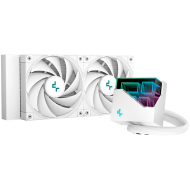 DeepCool LT520 WH, 240mm CPU Liquid Cooler, 2x120mm FK120 PWM FDB Fans, ARGB Multidimensional Infinity Mirror Top Cap, White, LGA 2066/2011-v3/2011/1700/1200/115x, AMD sTRX4/sTR4/AM5/AM4, 5Y, R-LT520-WHAMNF-G-1