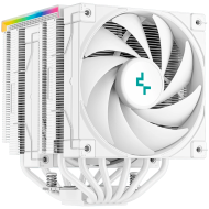 DeepCool AG620 Digital WH, CPU Air Cooler, White 2x120mm ARGB PWM Fan, TDP 260W, 6 Heatpipes, Intel LGA2066/2011-v3/2011/1700/1200/115x, AMD AM5/AM4,129×138×162 mm(L×W×H), Fluid Dynamic Bearing, 2y, R-AK620-WHADMN-G