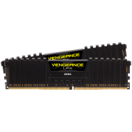 Corsair DDR4, 3200MHz 16GB 2x8GB DIMM, Unbuffered, 16-18-18-36, SPD base 2666, XMP 2.0, Vengeance LPX Black Heatspreader, Black PCB, 1.35V, for Ryzen/AM4