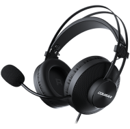 COUGAR Immersa Essential, 40mm Driver: High-quality Stereo Sound, 9.7mm Noise Cancellation Cardioid Microphone, 260g ultra Lightweight Suspended Leatherlike Headband Design, Volume Control & Microphone Switch Control