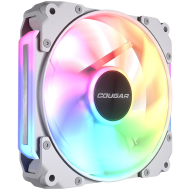 Cougar fan APOLAR 120 ARGB White, Fan Speed 600-2200 RPM±200RPM, Air Flow 75.38 CFM ± 10%, Air Pressure 2.59 mm H2O±10%, HDB Hydro Dynamic Bearing, 490 mm (Fan) / 470 mm (ARGB)