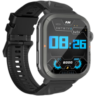 Blackview W30, 1.91 inch Display, 320*380 pixel, 300mAh battery, 100+ Workout Modes, 10-meter Water-resistance, Heart Rate & Blood Oxygen Monitor, Up To 5-7 Days of Battery Life, 128MB Flash, Black
